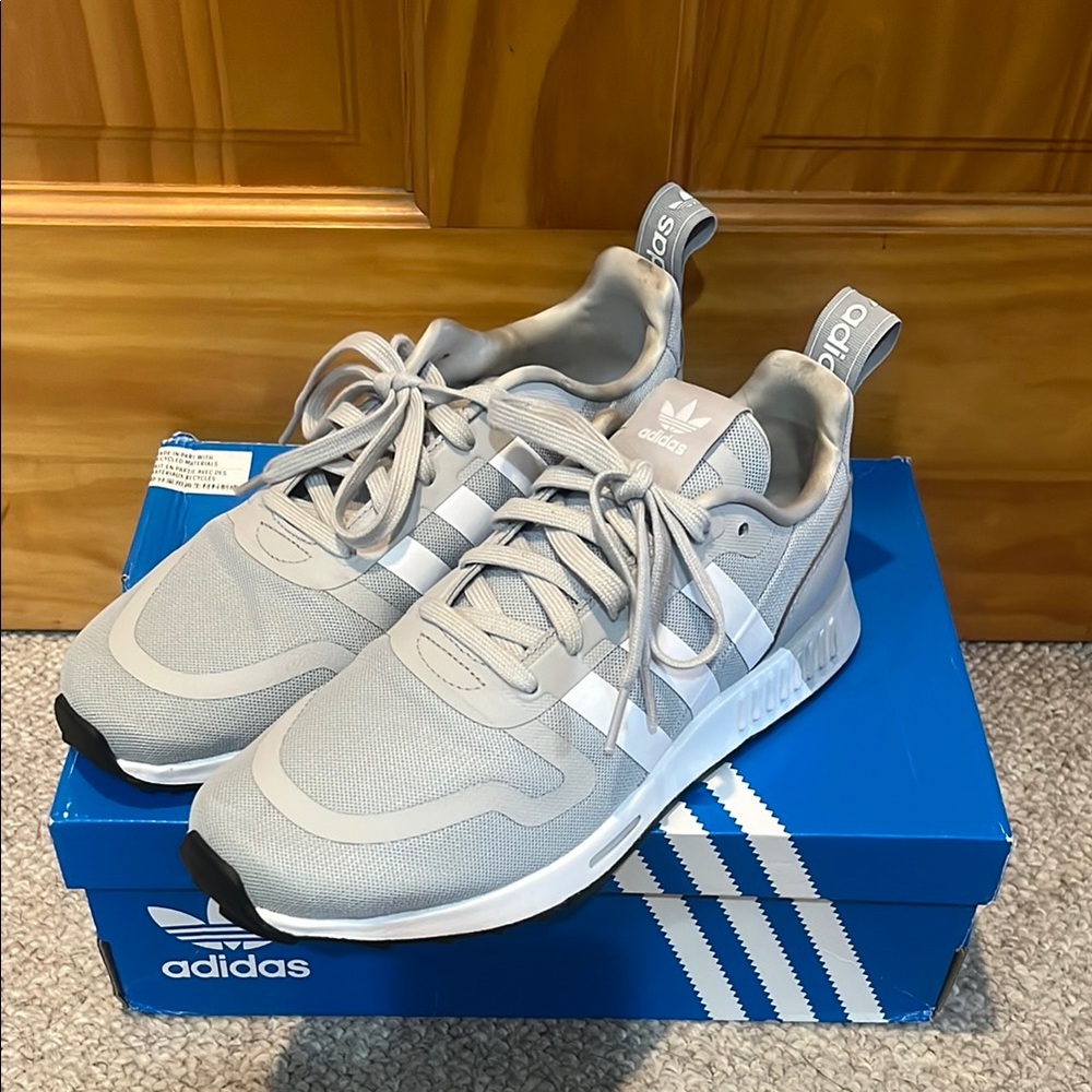 Adidas Multix Gray & White Sneakers - Picture 11 of 13